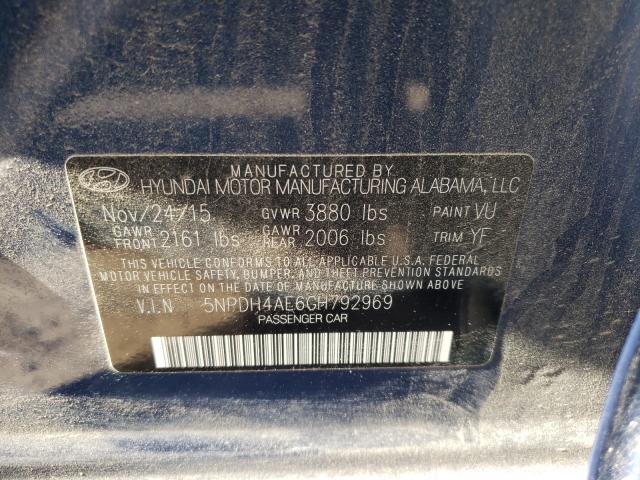 Photo 9 VIN: 5NPDH4AE6GH792969 - HYUNDAI ELANTRA SE 