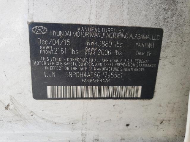 Photo 9 VIN: 5NPDH4AE6GH795581 - HYUNDAI ELANTRA SE 