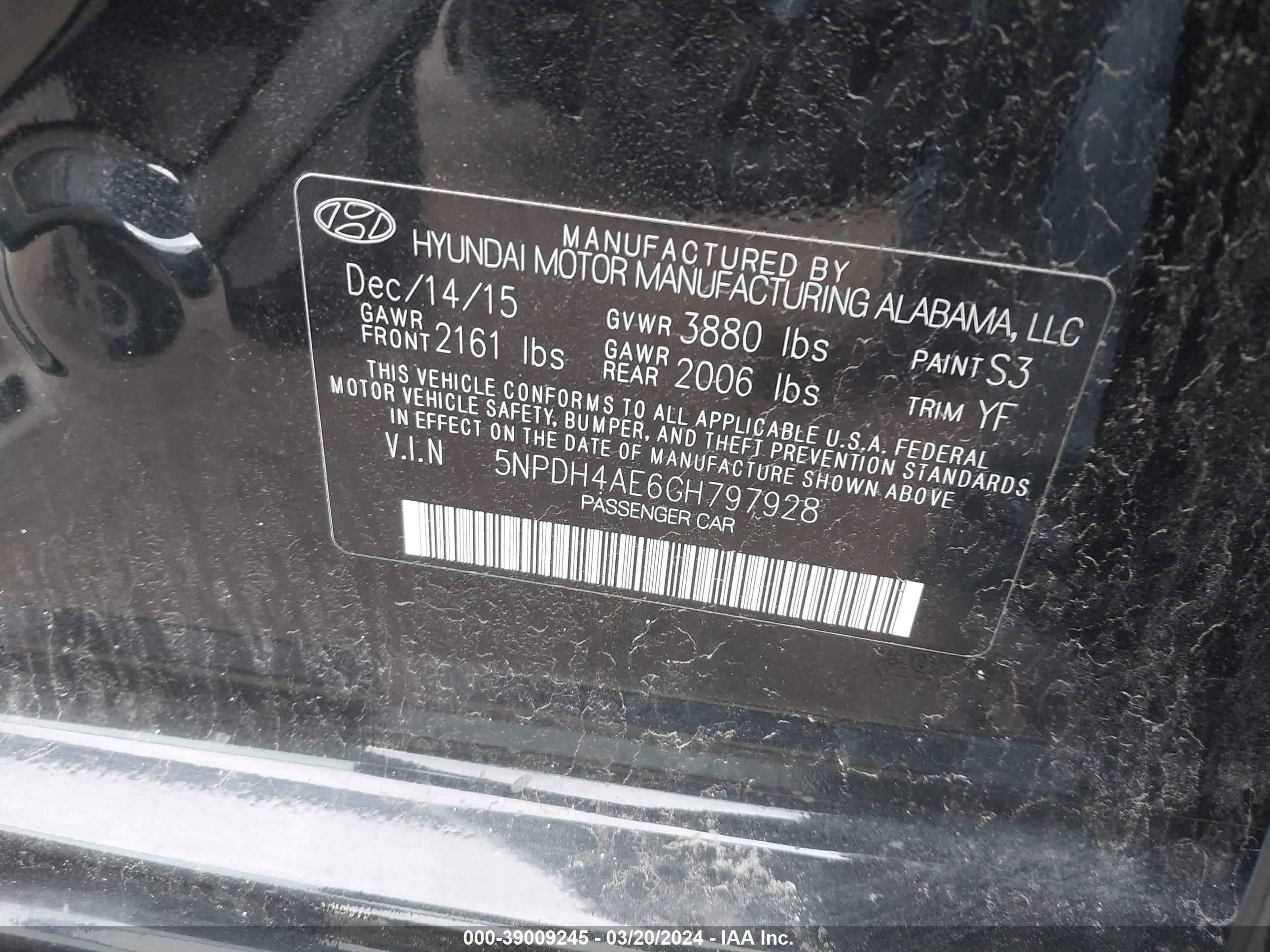 Photo 8 VIN: 5NPDH4AE6GH797928 - HYUNDAI ELANTRA 