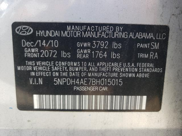 Photo 9 VIN: 5NPDH4AE7BH015015 - HYUNDAI ELANTRA GL 