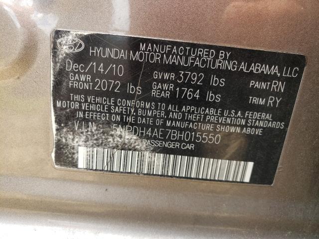 Photo 9 VIN: 5NPDH4AE7BH015550 - HYUNDAI ELANTRA GL 