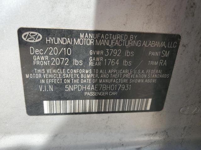 Photo 11 VIN: 5NPDH4AE7BH017931 - HYUNDAI ELANTRA 