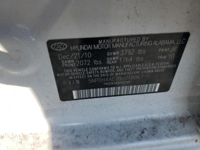 Photo 11 VIN: 5NPDH4AE7BH018867 - HYUNDAI ELANTRA GL 