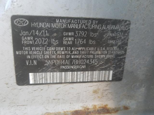 Photo 9 VIN: 5NPDH4AE7BH024345 - HYUNDAI ELANTRA GL 