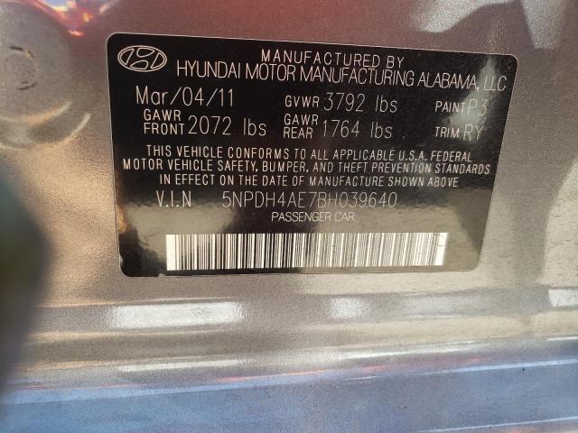 Photo 9 VIN: 5NPDH4AE7BH039640 - HYUNDAI ELANTRA GL 