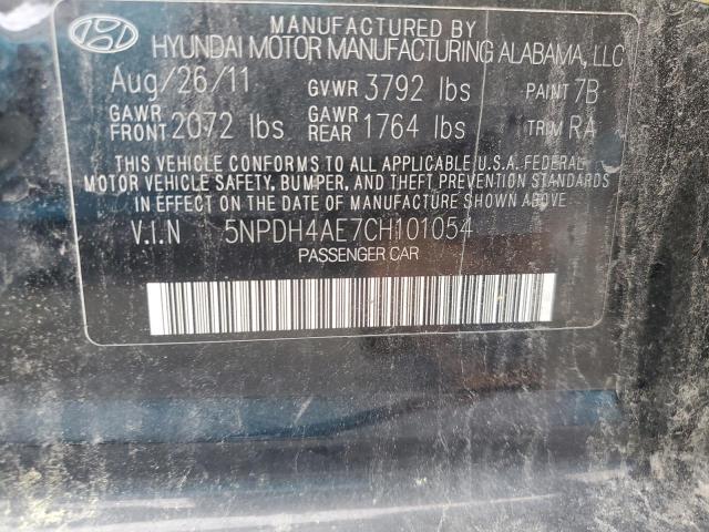 Photo 11 VIN: 5NPDH4AE7CH101054 - HYUNDAI ELANTRA GL 