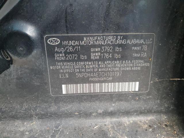 Photo 11 VIN: 5NPDH4AE7CH101197 - HYUNDAI ELANTRA GL 