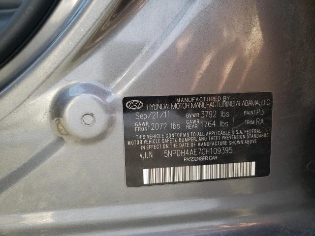 Photo 9 VIN: 5NPDH4AE7CH109395 - HYUNDAI ELANTRA GL 