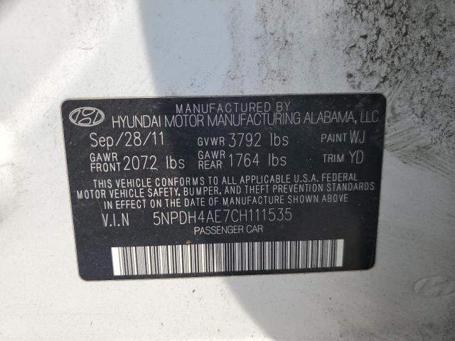 Photo 11 VIN: 5NPDH4AE7CH111535 - HYUNDAI ELANTRA 