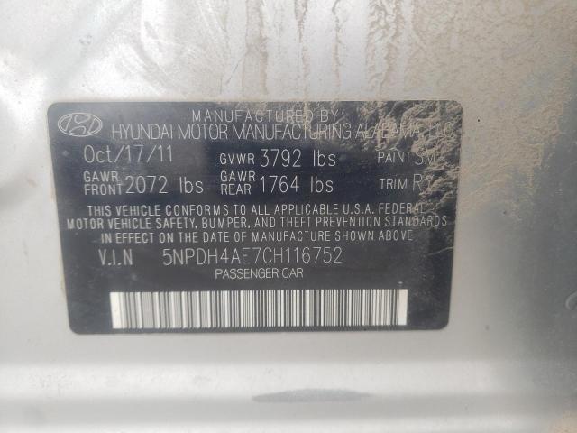 Photo 11 VIN: 5NPDH4AE7CH116752 - HYUNDAI ELANTRA 