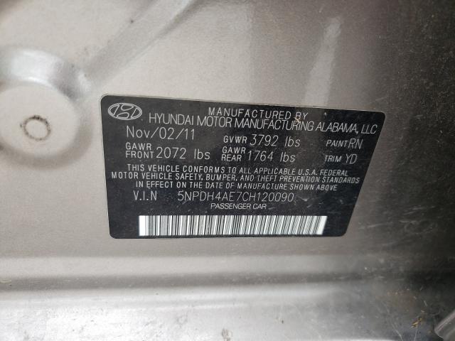 Photo 9 VIN: 5NPDH4AE7CH120090 - HYUNDAI ELANTRA GL 