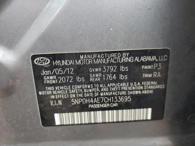 Photo 9 VIN: 5NPDH4AE7CH133695 - HYUNDAI ELANTRA GL 