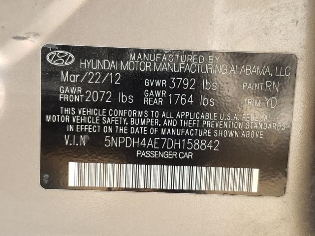 Photo 9 VIN: 5NPDH4AE7DH158842 - HYUNDAI ELANTRA GL 