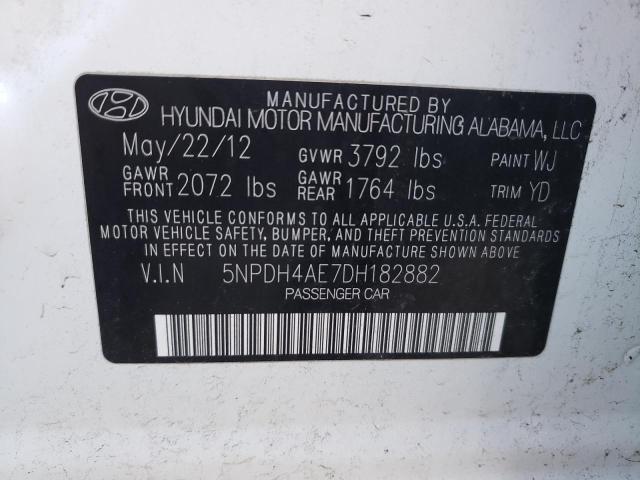 Photo 12 VIN: 5NPDH4AE7DH182882 - HYUNDAI ELANTRA GL 