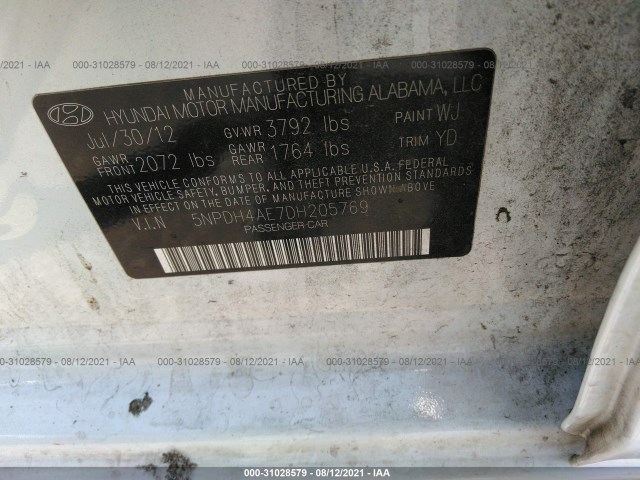 Photo 8 VIN: 5NPDH4AE7DH205769 - HYUNDAI ELANTRA 