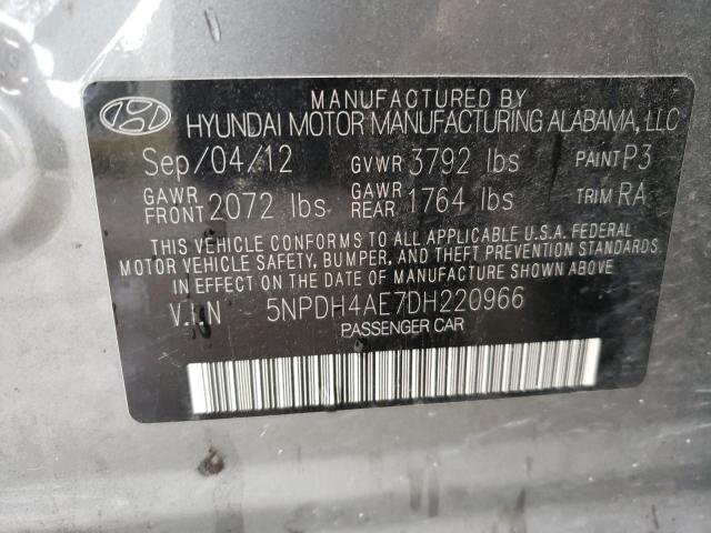 Photo 9 VIN: 5NPDH4AE7DH220966 - HYUNDAI ELANTRA SE 