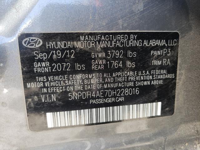 Photo 9 VIN: 5NPDH4AE7DH228016 - HYUNDAI ELANTRA GL 