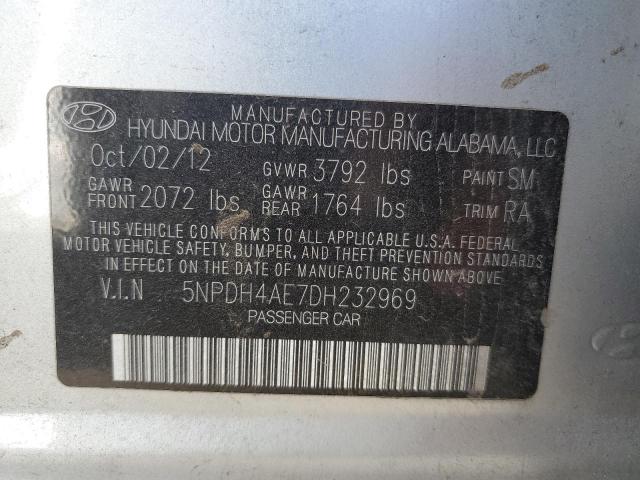 Photo 9 VIN: 5NPDH4AE7DH232969 - HYUNDAI ELANTRA GL 