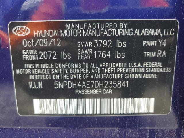 Photo 11 VIN: 5NPDH4AE7DH235841 - HYUNDAI ELANTRA 