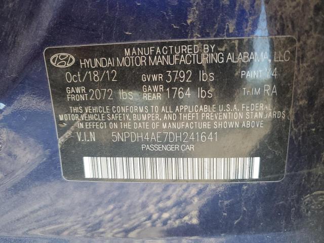 Photo 12 VIN: 5NPDH4AE7DH241641 - HYUNDAI ELANTRA GL 