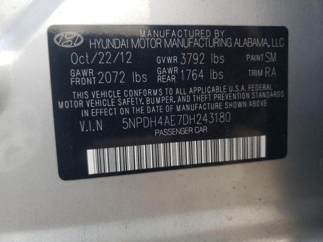 Photo 12 VIN: 5NPDH4AE7DH243180 - HYUNDAI ELANTRA GL 