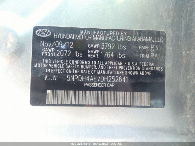 Photo 8 VIN: 5NPDH4AE7DH252641 - HYUNDAI ELANTRA 