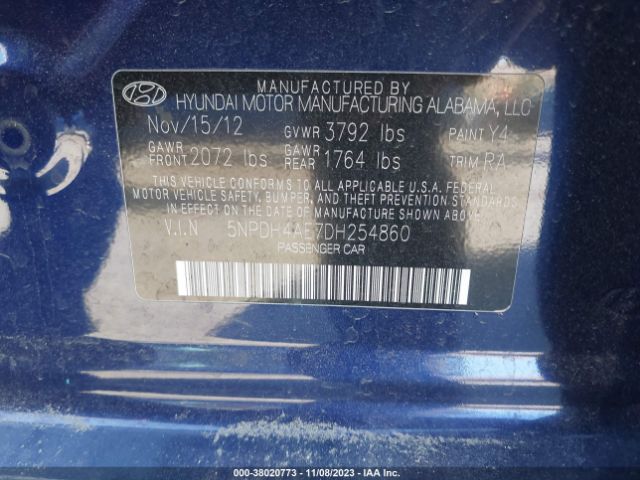 Photo 8 VIN: 5NPDH4AE7DH254860 - HYUNDAI ELANTRA 