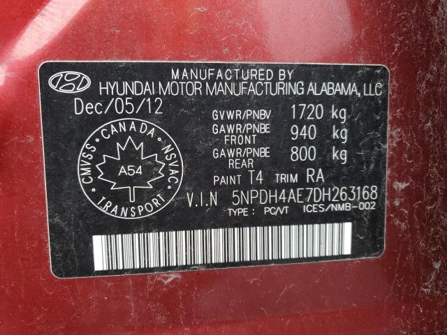 Photo 11 VIN: 5NPDH4AE7DH263168 - HYUNDAI ELANTRA 