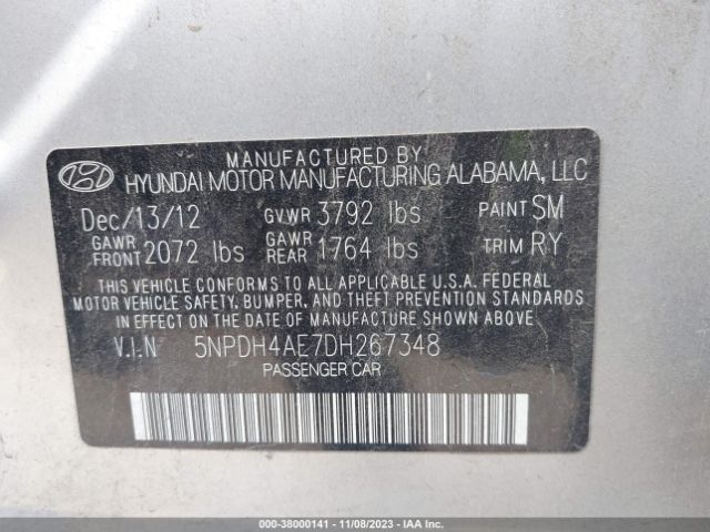 Photo 8 VIN: 5NPDH4AE7DH267348 - HYUNDAI ELANTRA 