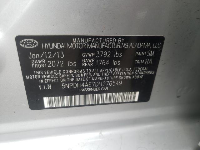 Photo 9 VIN: 5NPDH4AE7DH276549 - HYUNDAI ELANTRA GL 