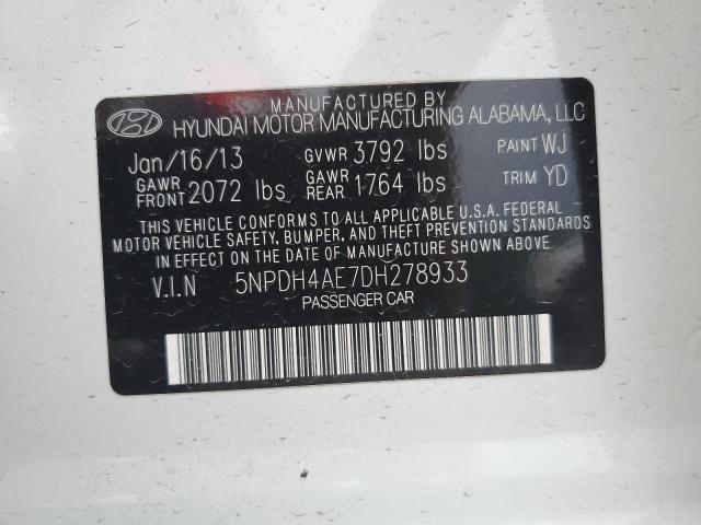 Photo 9 VIN: 5NPDH4AE7DH278933 - HYUNDAI ELANTRA 