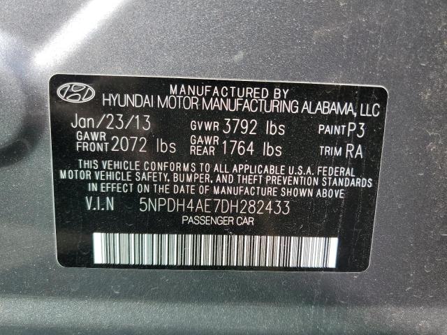 Photo 9 VIN: 5NPDH4AE7DH282433 - HYUNDAI ELANTRA GL 