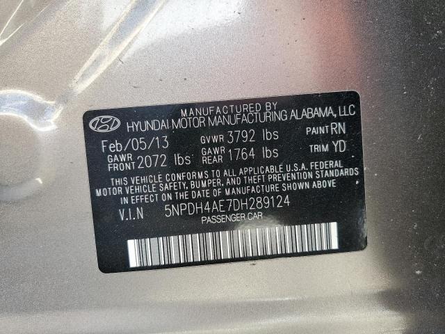 Photo 9 VIN: 5NPDH4AE7DH289124 - HYUNDAI ELANTRA GL 