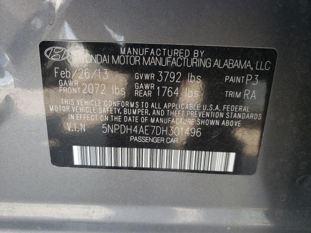 Photo 9 VIN: 5NPDH4AE7DH301496 - HYUNDAI ELANTRA GL 