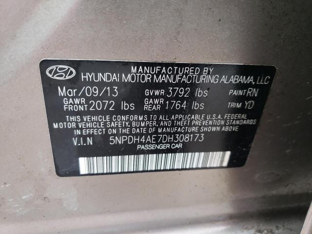 Photo 11 VIN: 5NPDH4AE7DH308173 - HYUNDAI ELANTRA GL 