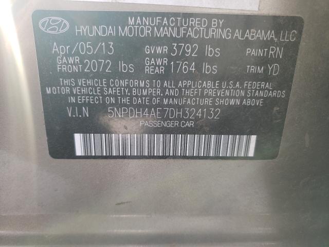 Photo 9 VIN: 5NPDH4AE7DH324132 - HYUNDAI ELANTRA GL 