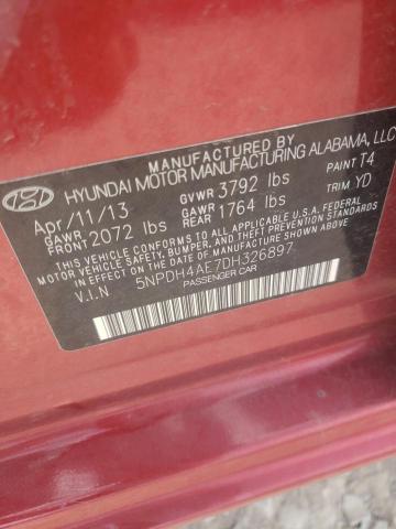 Photo 9 VIN: 5NPDH4AE7DH326897 - HYUNDAI ELANTRA GL 