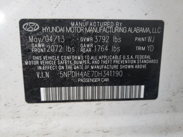 Photo 9 VIN: 5NPDH4AE7DH341190 - HYUNDAI ELANTRA GL 