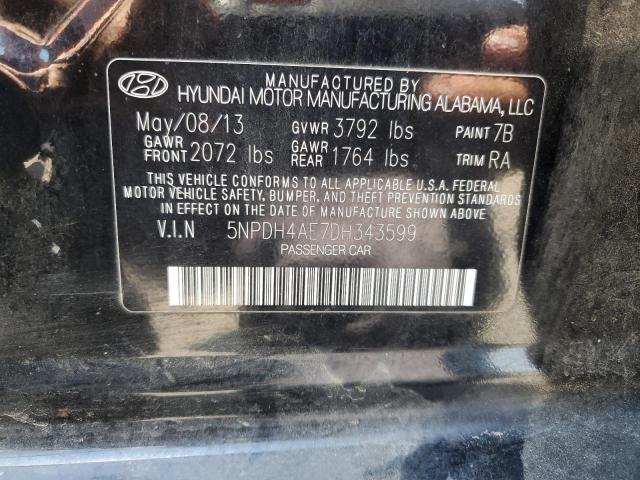 Photo 12 VIN: 5NPDH4AE7DH343599 - HYUNDAI ELANTRA GL 