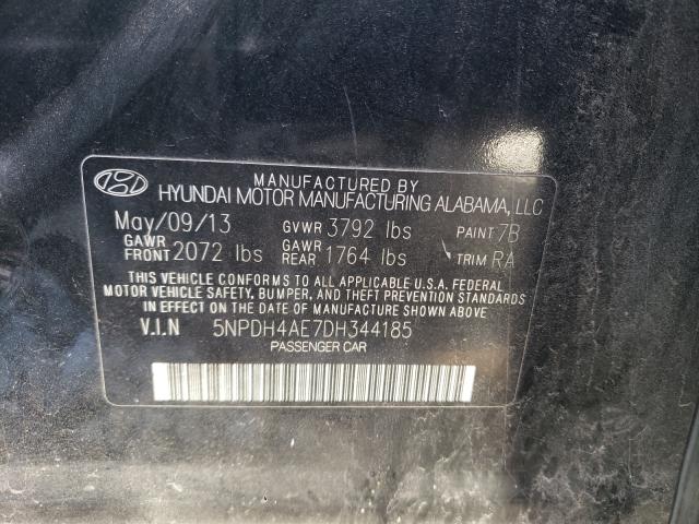 Photo 9 VIN: 5NPDH4AE7DH344185 - HYUNDAI ELANTRA GL 