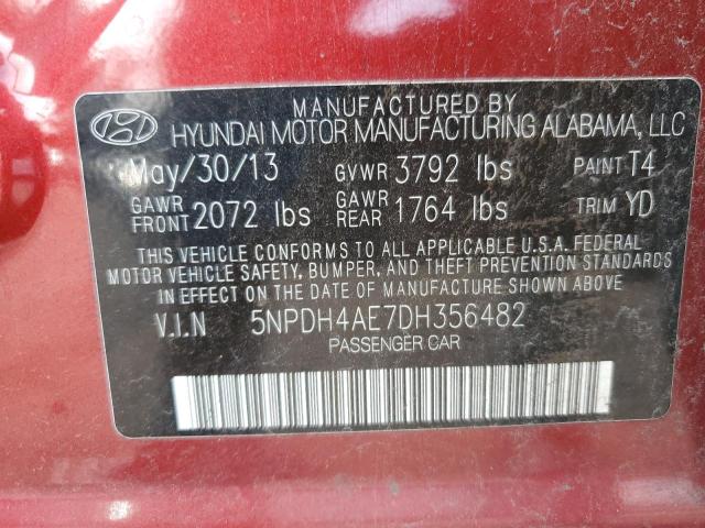 Photo 11 VIN: 5NPDH4AE7DH356482 - HYUNDAI ELANTRA 