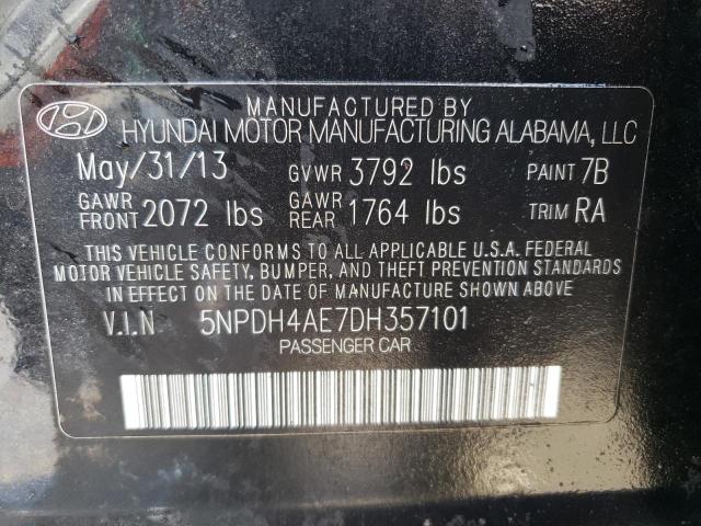 Photo 11 VIN: 5NPDH4AE7DH357101 - HYUNDAI ELANTRA GL 