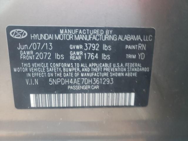 Photo 9 VIN: 5NPDH4AE7DH361293 - HYUNDAI ELANTRA GL 