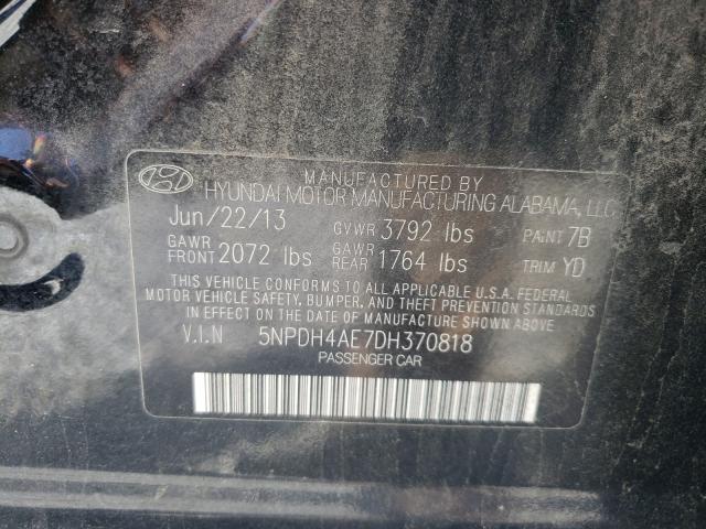 Photo 9 VIN: 5NPDH4AE7DH370818 - HYUNDAI ELANTRA GL 