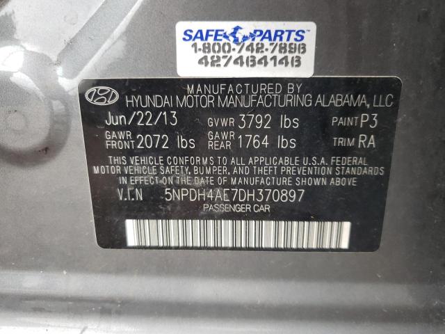 Photo 11 VIN: 5NPDH4AE7DH370897 - HYUNDAI ELANTRA GL 