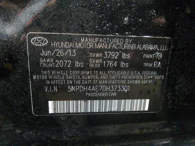 Photo 9 VIN: 5NPDH4AE7DH373301 - HYUNDAI ELANTRA GL 