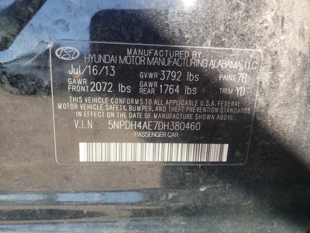 Photo 9 VIN: 5NPDH4AE7DH380460 - HYUNDAI ELANTRA GL 