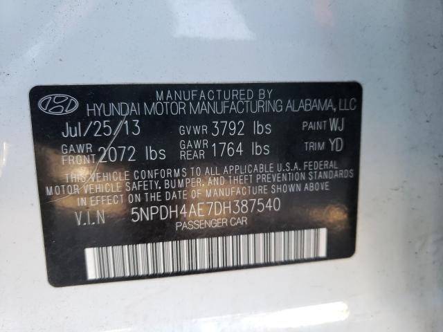 Photo 9 VIN: 5NPDH4AE7DH387540 - HYUNDAI ELANTRA GL 