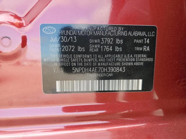 Photo 11 VIN: 5NPDH4AE7DH390843 - HYUNDAI ELANTRA 