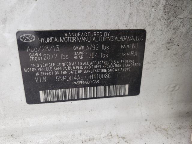 Photo 9 VIN: 5NPDH4AE7DH410086 - HYUNDAI ELANTRA GL 